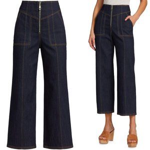 Cinq À Sept MARIAM PANT - Womens High Rise Wide Leg Jeans - 8 / Indigo